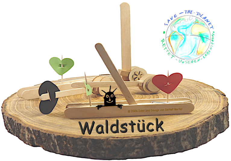 Bild: Waldstück mit wenig Bäumen.