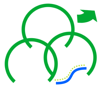 Symbol: Zum Wald-Pfad.